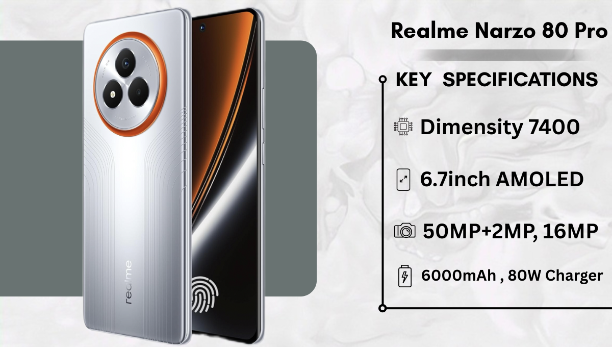 Realme Narzo 80 Pro: दमदार डिस्प्ले, परफॉर्मेंस और बैटरी के साथ एक ऑलराउंड स्मार्टफोन। जाने इसके सारे फीचर्स!