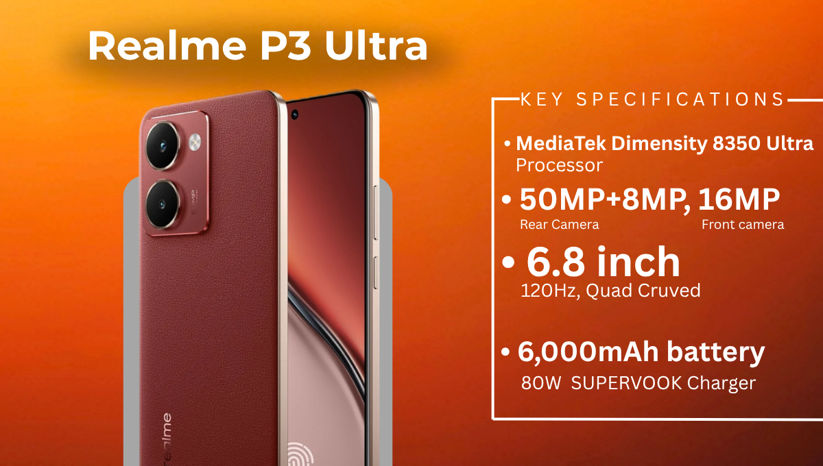 realme P3 Ultra 5G | 6000mAh बैटरी, MediaTek का लेटेस्ट प्रोसेसर और Quad Curved डिस्प्ले के साथ हो चुका है लॉन्च। जाने इसके सारे फीचर्स