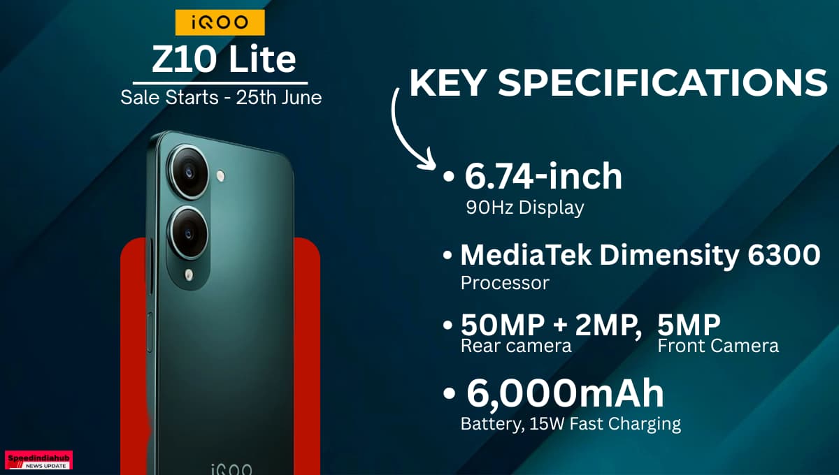 iQOO Z10 Lite 5G | भारत में जल्द होगा लॉन्च, जाने कीमत, फीचर्स और कैमरा डिटेल्स की पूरी जानकारी
