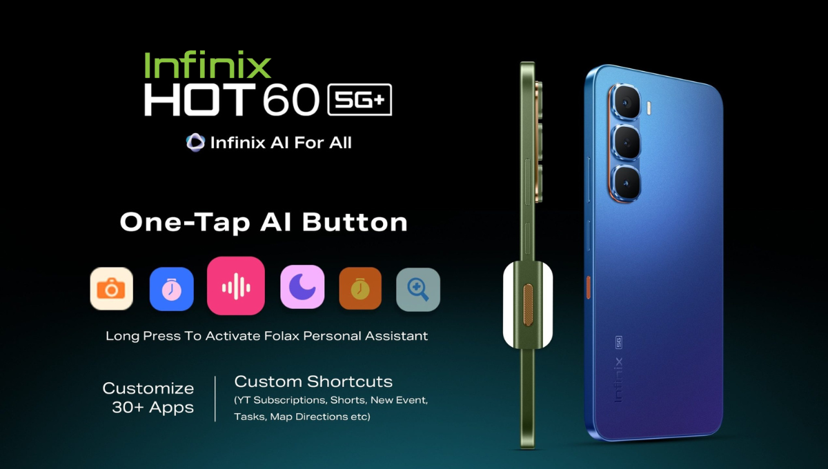 Infinix Hot 60 5G+: OnePlus जैसे AI बटन के साथ जल्द होगा लॉन्च, डिजाइन और फीचर्स लीक!