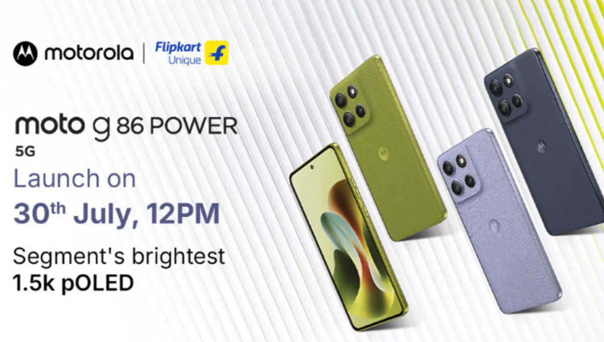 Moto G86 Power 5G: भारत में 30 जुलाई को होगा लॉन्च! दमदार बैटरी और लेटेस्ट चिपसेट के साथ, कीमत सिर्फ इतनी