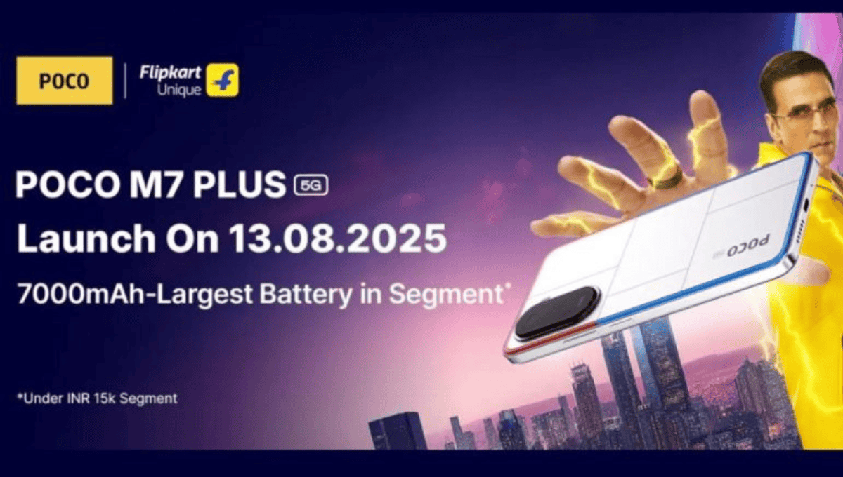 7000mAh बैटरी वाला सबसे पतला 5G फोन — Poco M7 Plus 5G भारत में लॉन्च के लिए तैयार