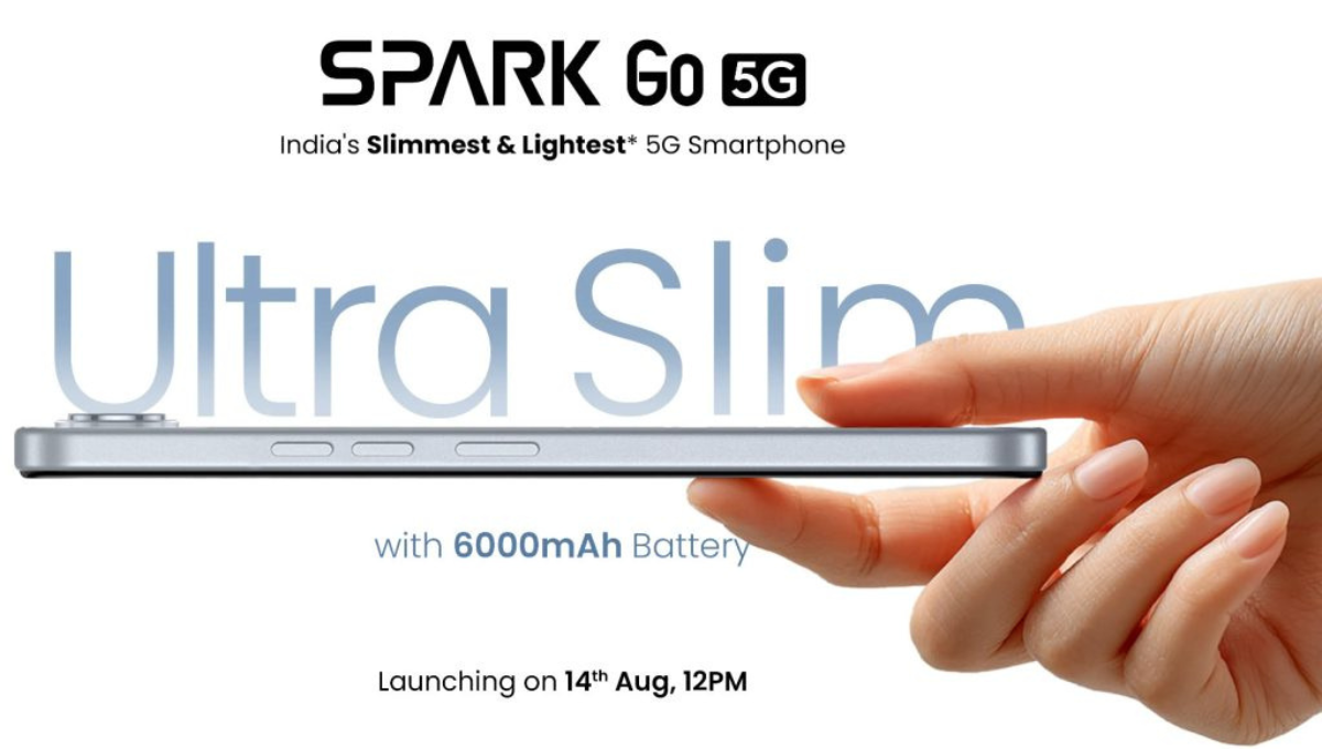 TECNO Spark Go 5G आ रहा है 14 अगस्त को अपने सबसे हल्के 5G फोन के साथ, जिसमें 6000mAh बैटरी और धमाकेदार फीचर्स भी होंगे शामिल