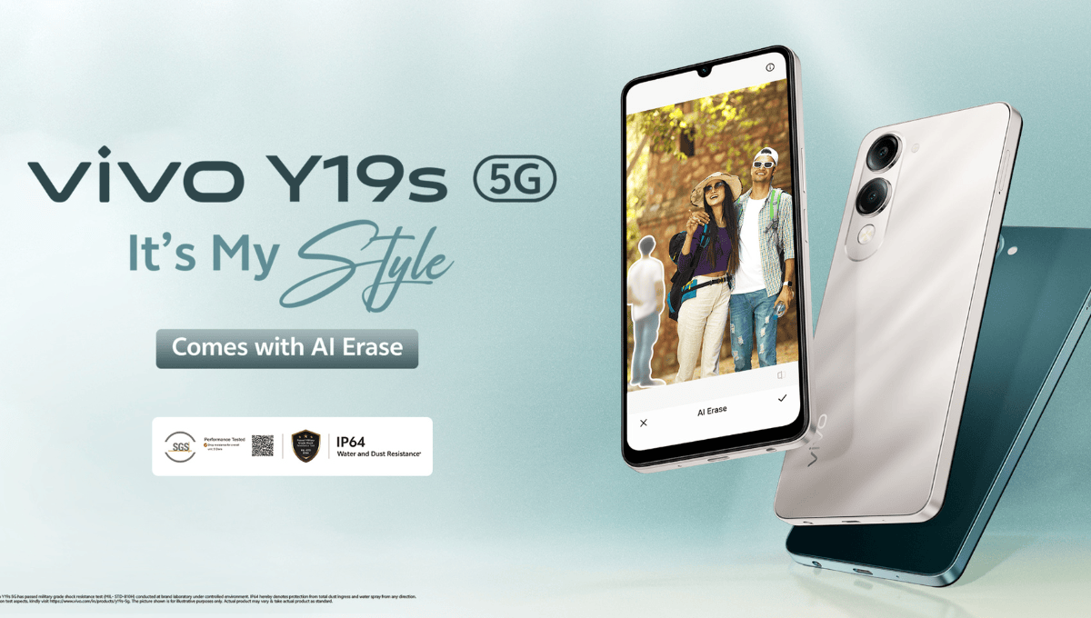 Vivo Y19s 5G हुआ लॉन्च: 90Hz डिस्प्ले, 6000mAh बैटरी और Dimensity 6300 प्रोसेसर के साथ | कीमत ₹10,999 से शुरू