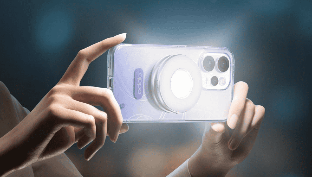 iPhone में भी बड़े आराम से फिट हो जाएगा नया Oppo Magnetic Halo Flash Light!