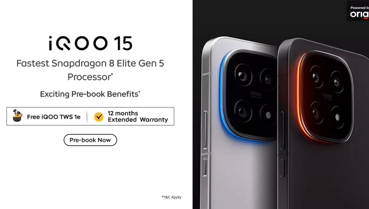 गेमर्स हो जाओ तैयार! 7,000mAh बैटरी और 8 Elite Gen के साथ iQOO 15 आज हो रहा है लॉन्च