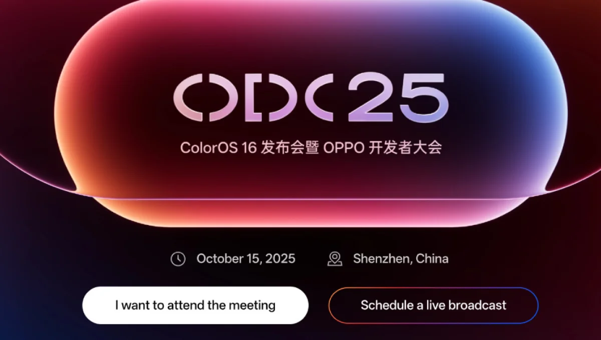 Oppo ने किया ColorOS 16 लॉन्च इवेंट का ऐलान: 15 अक्टूबर को होगा रिवील